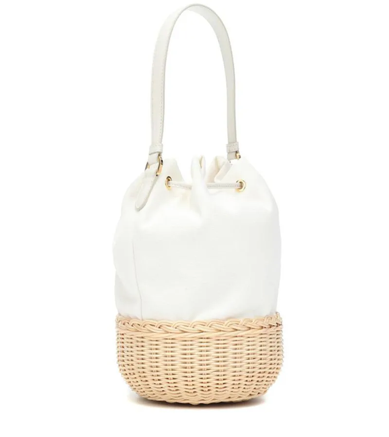 Круглая Вязаная дамская сумочка из ротанга 2020 пляжная сумка мессенджер мешок