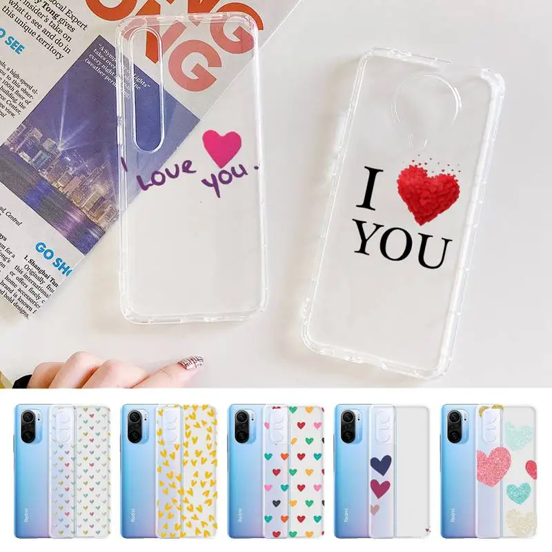 

Love heart Phone Case For Redmi Note 5 7 8 9 10 A K20 pro max lite for Xiaomi 10pro 10T