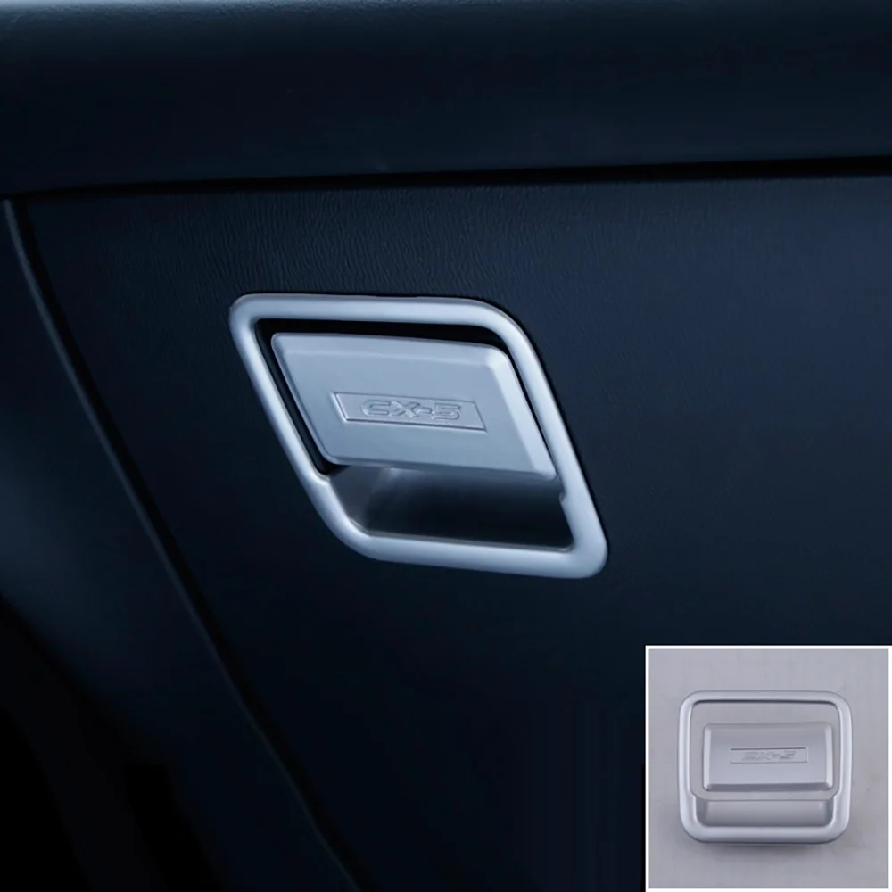 

Chrome Co-pilot Storage Box Handle Cover Trim for Mazda CX-5 CX5 2017 2018