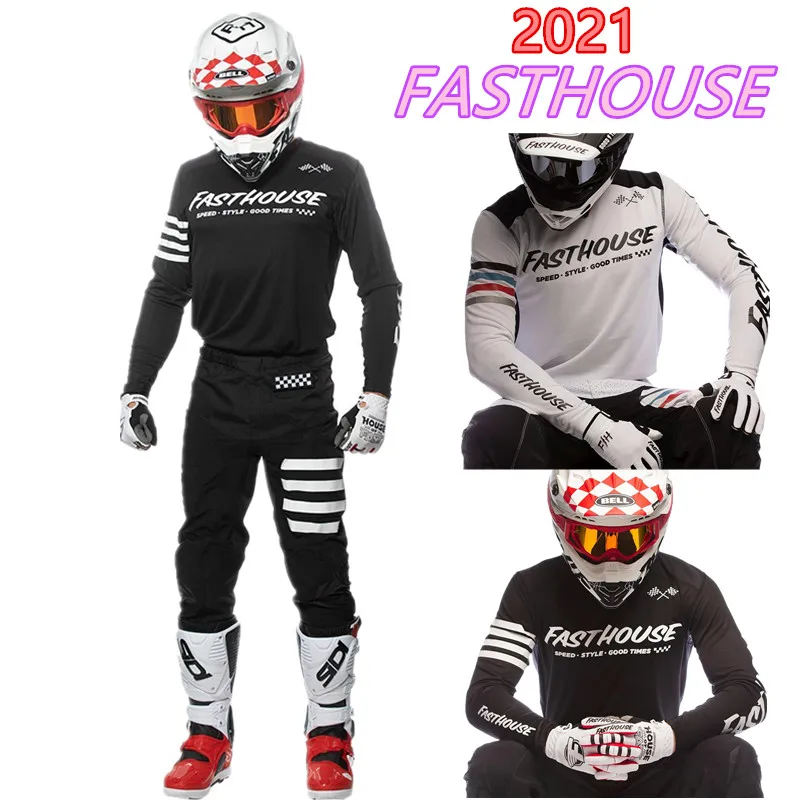 

2021 fasthouse Raven Motocross Gear set Stream Fox Jersey Set MX Off Road suit atv Dirt Bike Jersey And Pant K