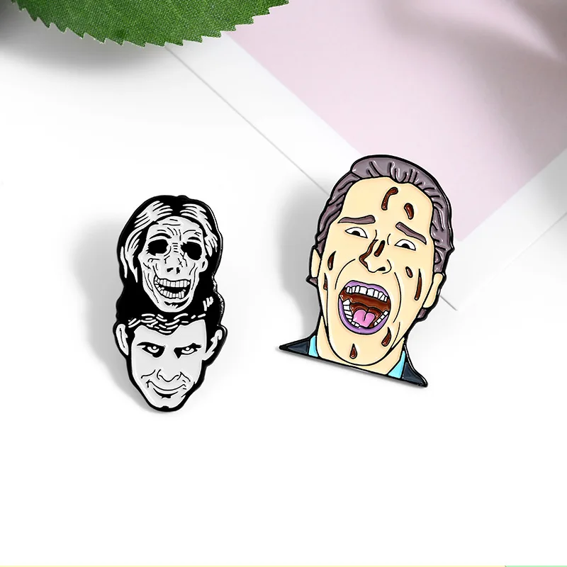 

Movie Horror Character Alloy Pin Personality Cartoon DIY Accessories Collection Brooch Badge