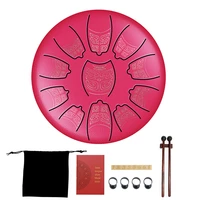 ethereal steel tongue drum 6 inch 11 tune hand pan drum tank with mallets drumstick percussion instruments accessories