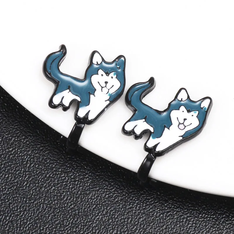 Dog Clip On Earrings Non Pierced Ears Animal Stud Small Cute False Earring Jewelry For Kids Girls Accesories Present For Teen images - 6