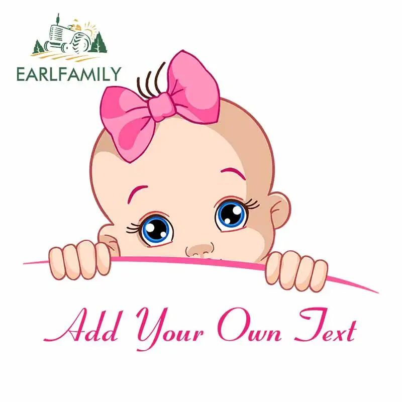 

EARLFAMILY 13cm x 11.2cm for Baby Personality Creative Car Stickers Funny Decal Waterproof Vinyl Material For JDM SUV RV