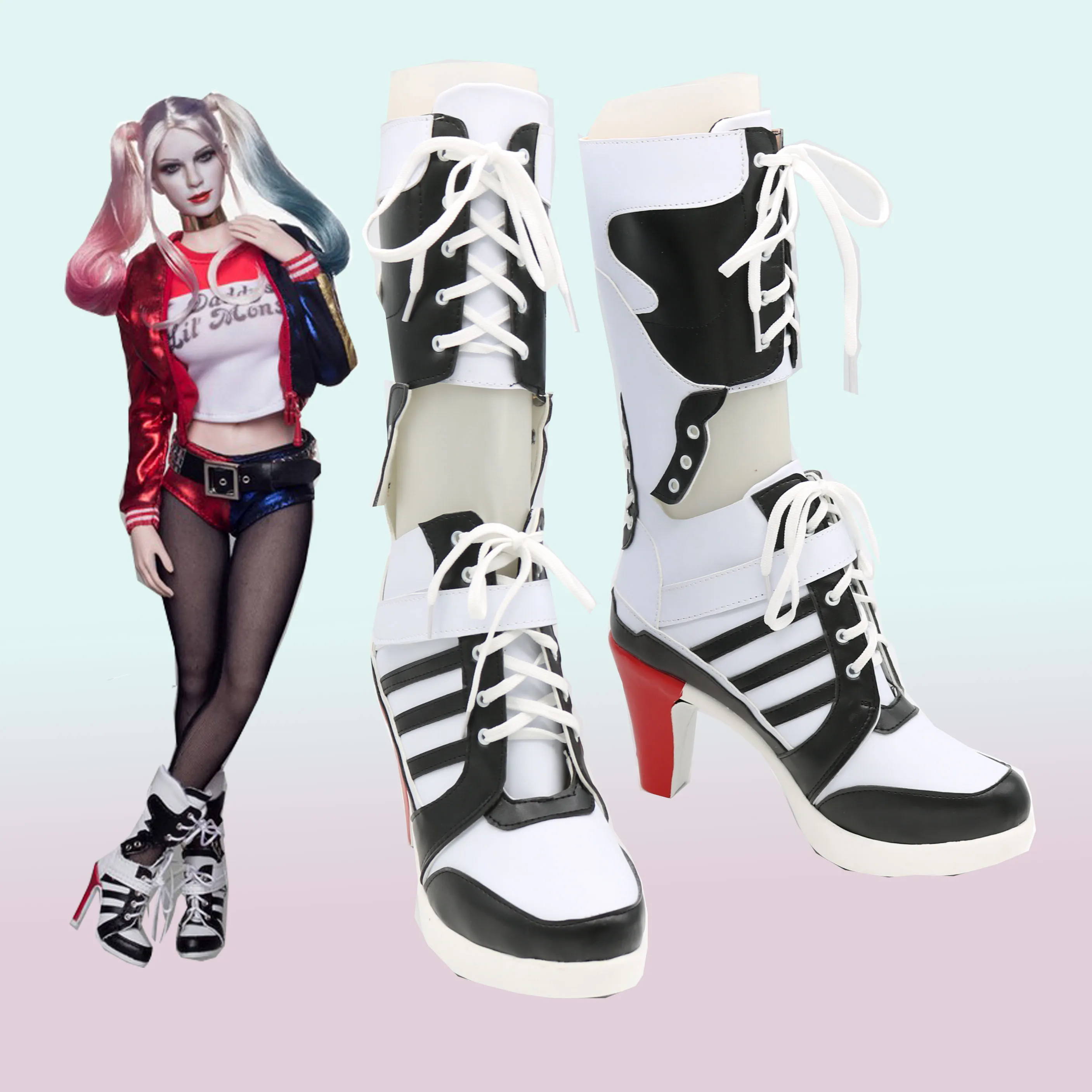 Сапоги на высоком каблуке для косплея по мотивам фильма женская обувь Хэллоуин |