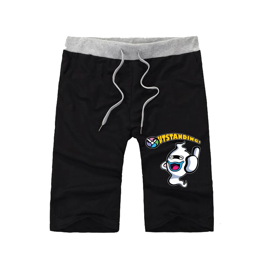 Мужские спортивные шорты из хлопка с принтом Аниме|Мужские шорты| |