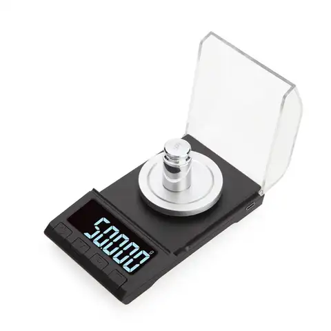 Цифровые карманные весы 10/20/50 г, 0,001 г, миниатюрные ювелирные весы для золота, лабораторных порошков, весы с калибровочным грузиком