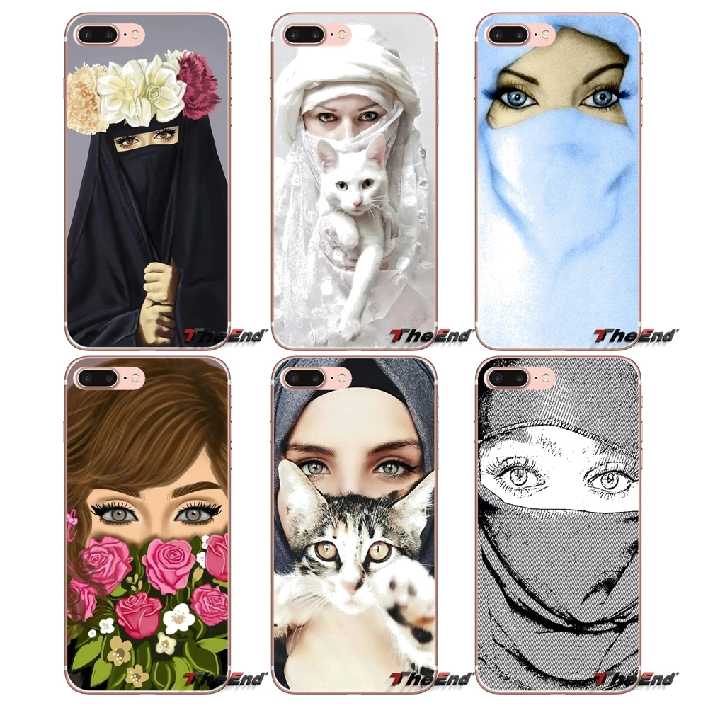 Красивая женщина с Niqab лицевой глаз ТПУ чехол для samsung Galaxy Note 3 4 5 большое ядро Prime S3