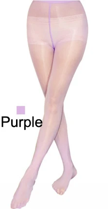 purple Масляные блестящие колготки супер тонкий эластичный прозрачный сексуальный плотный шелк гладкие прозрачные чулки Домашняя одежда Клубные брюки - Цвет: purple