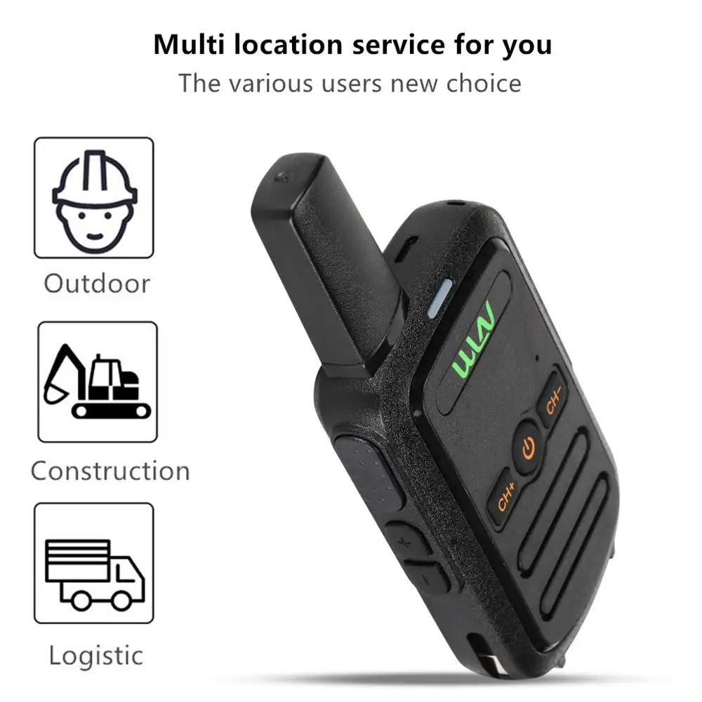 2PCS/Lot Mi-Ni Walkie Talkies WLN KD-C51 Handheld Transceiver Two Way Radio For Kids Toy As Children Gift Easy Convenient Radio