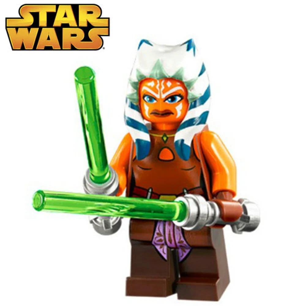 Singlesale Звездные войны джедаи Ahsoka Tano со световым Saber ROGUE ONE Таркин Obi Wan minifig собранные