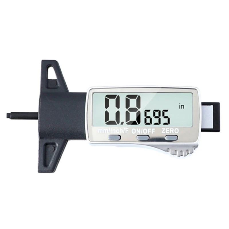 

Tire Tread Depth Gauge Tool 0-25.4mm for Automobiles Motorcycles Trucks Tires Digital Display Ensure Driving Safety