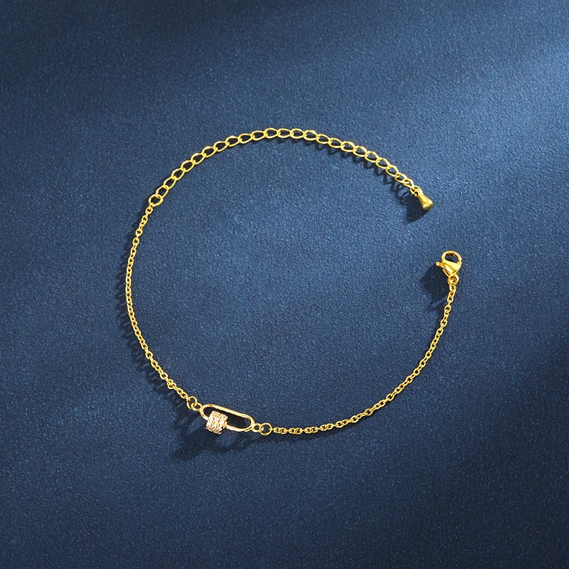 

New Zircon Geometric Bracelet Hollow Luxury Stainless Steel Bracelet For Women Fashion Unique Jewelry Girl Party Birthday Gift