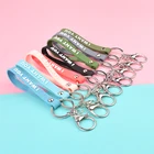 Цепочка для ключей из искусственной кожи плетеная веревка широкий кожаный шнур сделай сам цепочка для ключей держатель для автомобильных ключей Мужские Женские брелки для ключей брелок