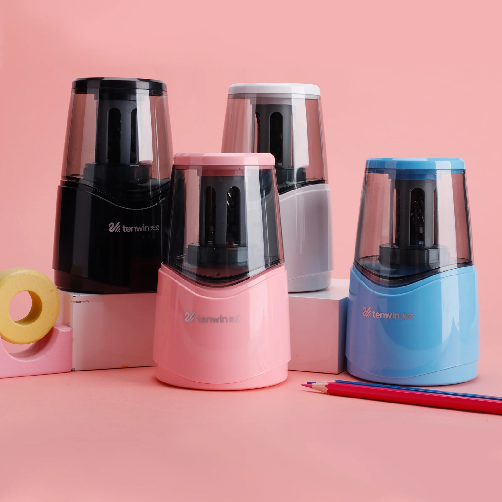 

Automatic Heavy-Duty Helical Blade Electric Pencil Sharpener to Fast Sharpen for 6-8mm Pencil for Students Artists Home Supplies