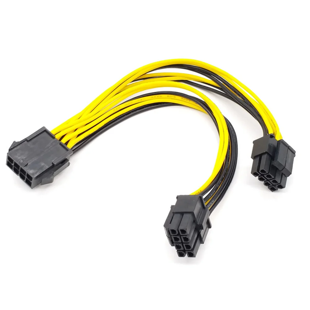 10Pcs 20cm 8 Pin PCI Express to Dual PCIE 6+2 Graphics Card Power Cable PCI-E BTC ETH Mining Miner GPU Data Splitter | Компьютеры и