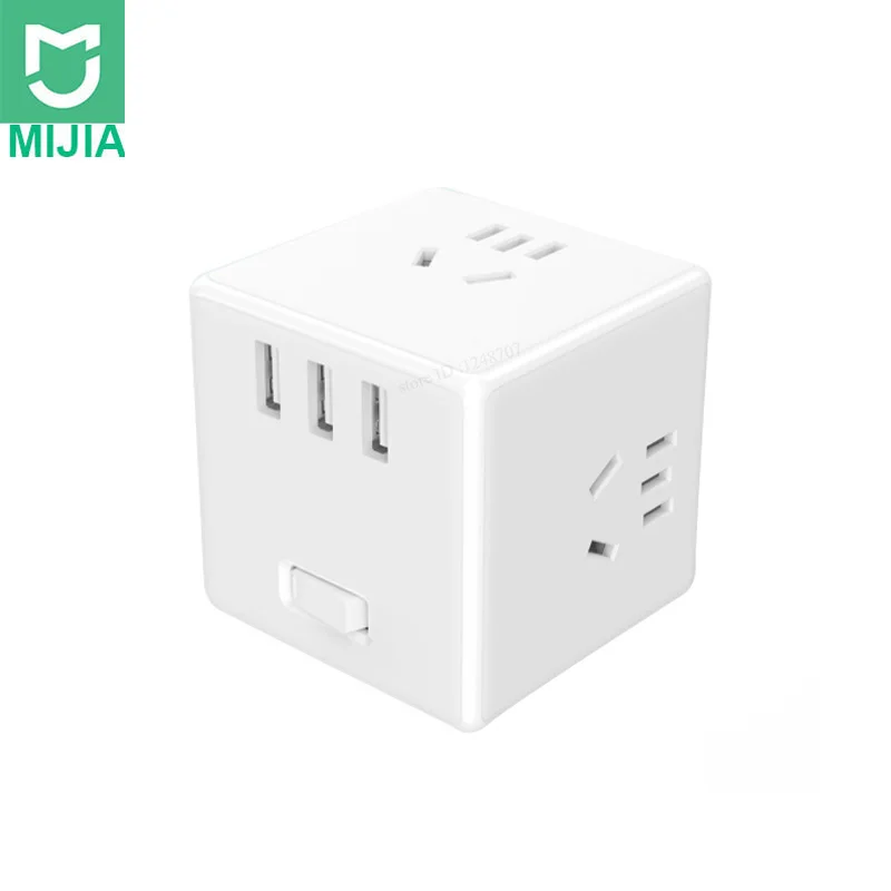 Оригинальный адаптер питания Xiaomi Mijia 2 в 1 с USB зарядным устройством 6 портов