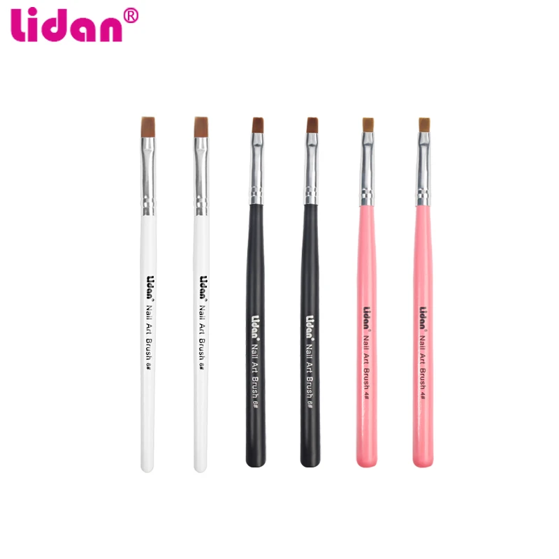 Одиночная Кисть для ногтей белая розовая черная акриловая искусственная