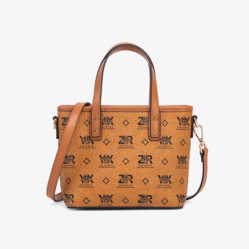 

Новинка 2021, модная кожаная сумка-тоут с принтом, Женская подходящая ко всему сумка-мессенджер через плечо, сумка-корзина для овощей, кошельк...