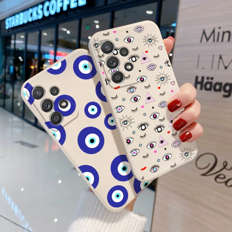 

Case For Samsung A32 A 32 Case Evil Eyes Phone Cover Samsung A51 A52 A12 A52S 5G A71 A72 A21S A50 A10 A30 A20S A02 A31 Cases