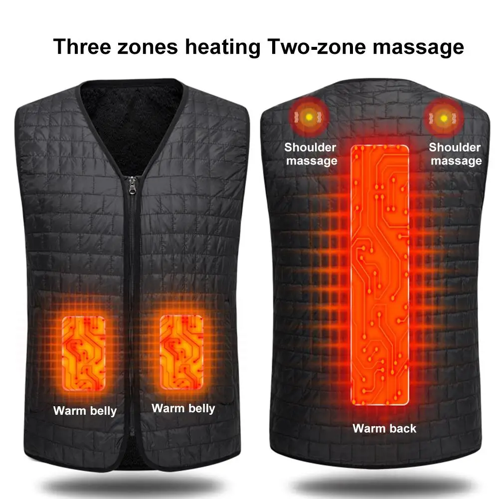 

Smart Electric Heating Vest USB Charging Heated Vest Thermal Clothing Jacket 3 Gears Adjustable Coat For Fishing Hiking Cycling