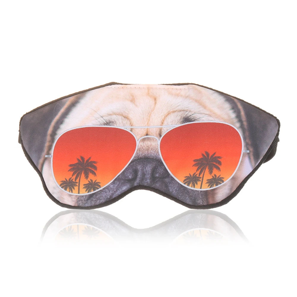 1 шт. печать маска для глаз способствования сна с рисунками зверей из