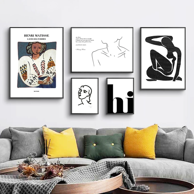 Абстрактная картина Matisse для женщин настенный постер на холсте Современная