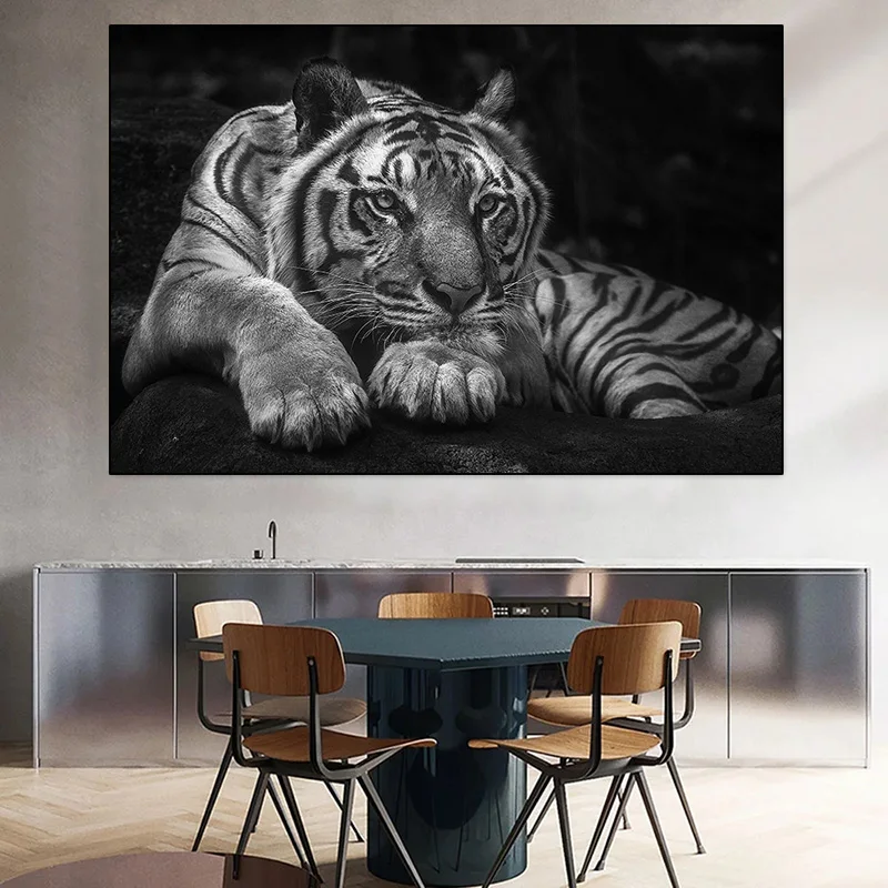 

Картина Настенная с рисунком дикого тигра, животного, большого размера