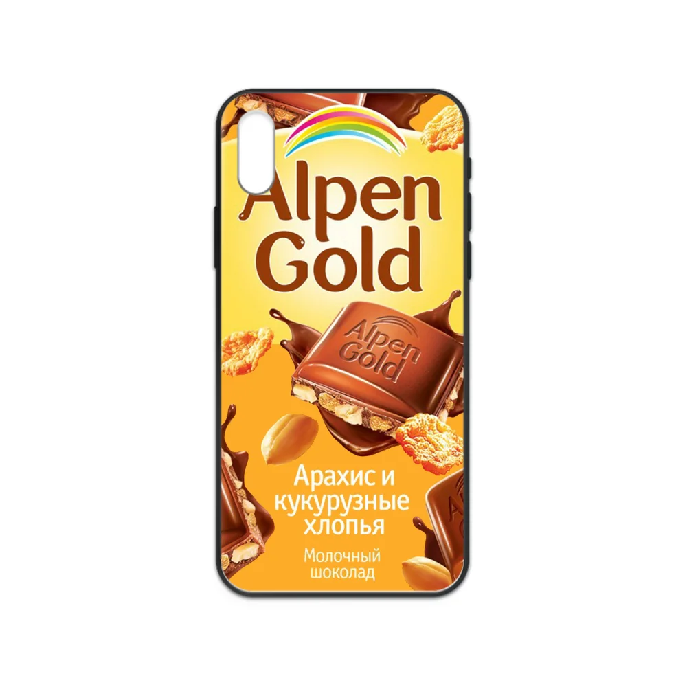 

ALPEN GOLD chocolate Phone case cover hull For iphone 4 4s 5 5S SE 5C 6 6S 7 8 plus X XS XR 11 PRO MAX 2020 black coque luxury