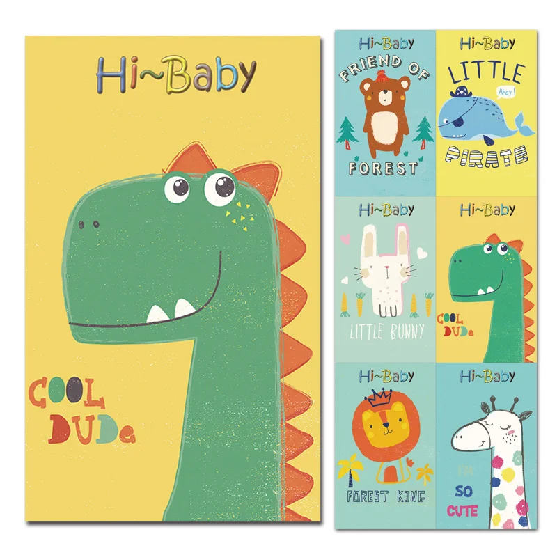 Мультяшное сафари дневник детская комната Настенный декор художественные