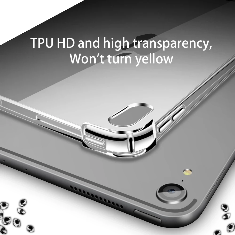 

Shockproof soft silicone case for Apple iPad 10.2 7th 8th Generation Air 4 10.9 Air4 2020 flexible bumper transparent back cover