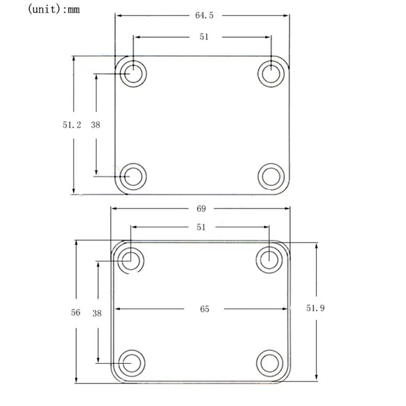 Хромированные серебристые металлические запчасти для грифа бас-электрогитары