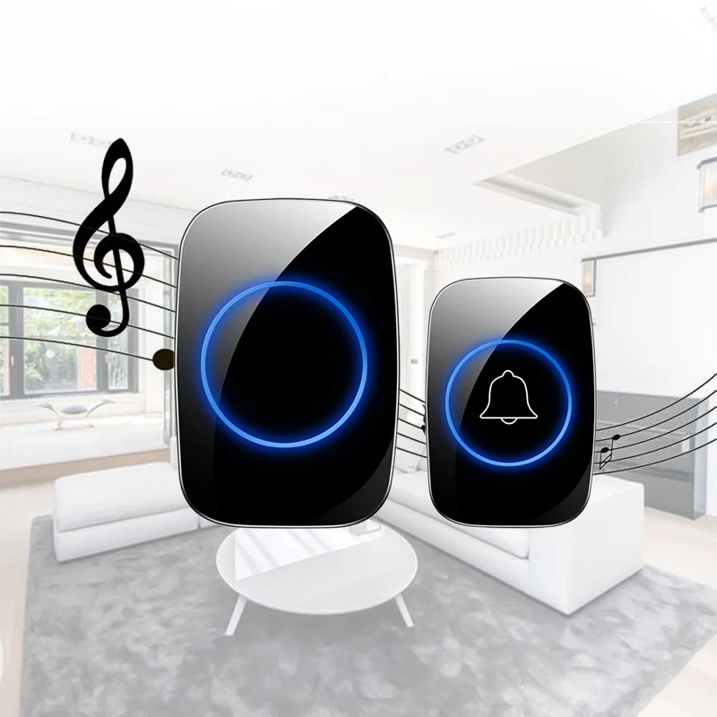 Беспроводной дверной звонок водонепроницаемый дистанционный умный 300 м для дома