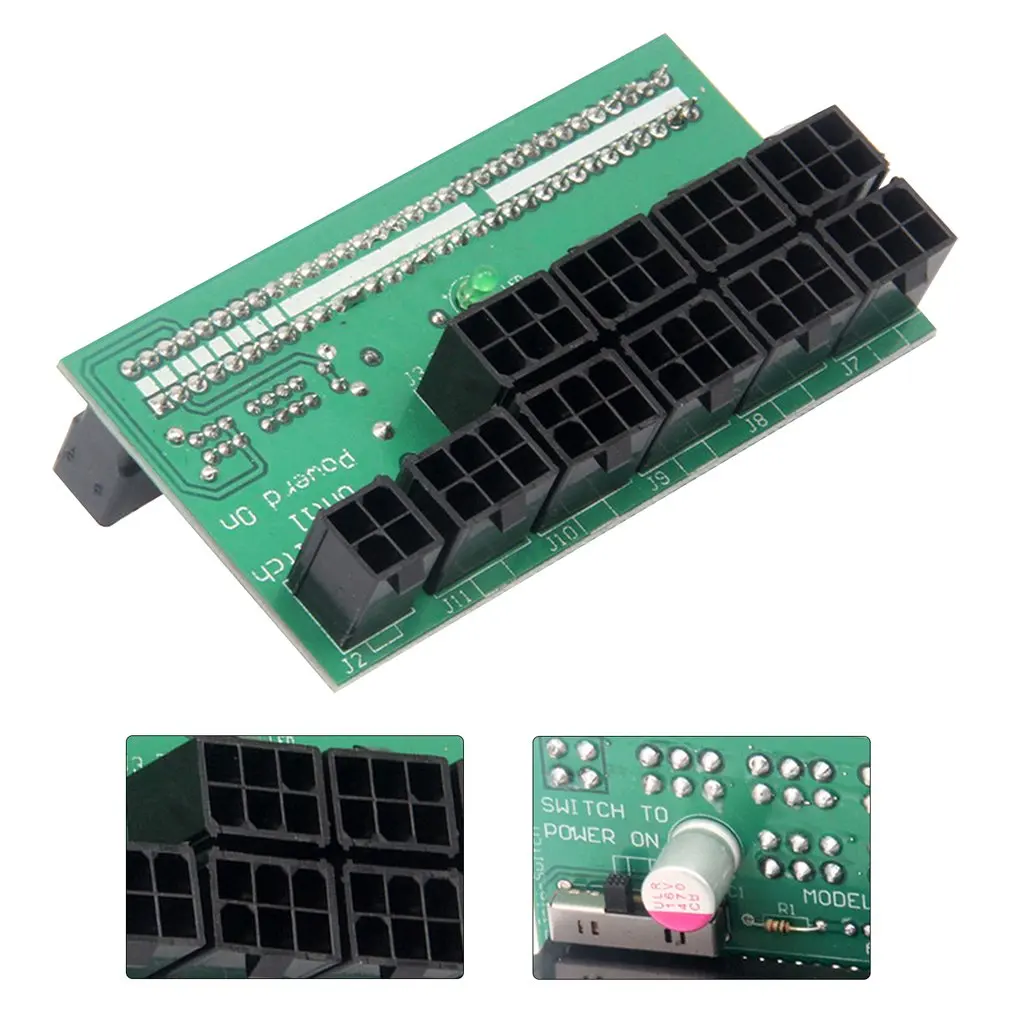 

ATX Sever Power Converter Board 9 X 6Pin & 4Pin Adapter Graphics Card Riser for DPS-1200FB A DPS-1200QB A 2021