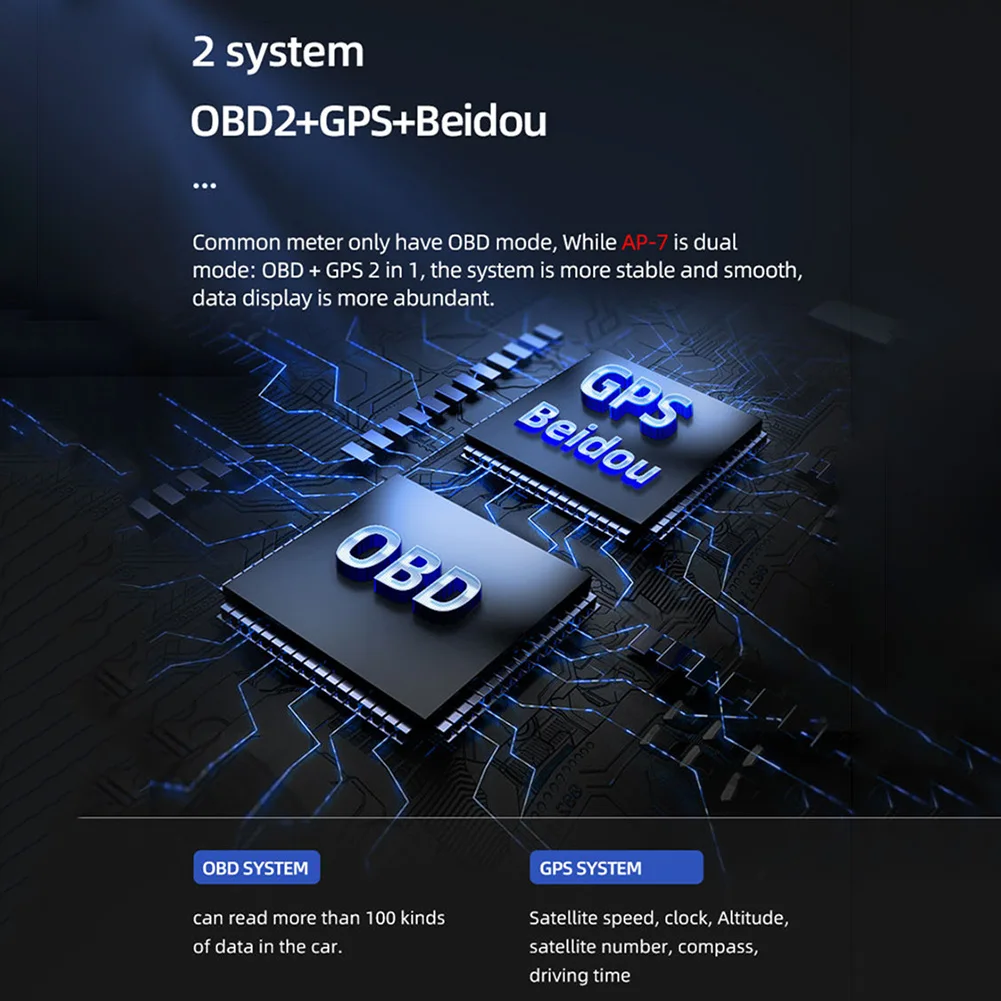 

Car HUD Head Up Display Auto Display OBD2 Smart Car HUD Gauge Digital Odometer Security Alarm Water&Oil temp RPM brake test