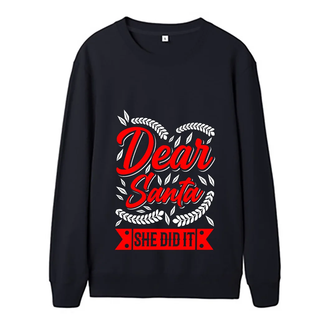 

Осенне-зимние повседневные спортивные свободные пуловеры с рождественским принтом, топы, мужские и женские толстовки с длинным рукавом и к...