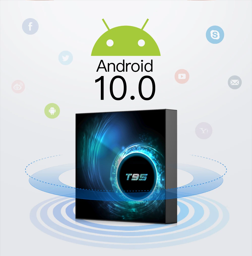 T95 H616 Android 10 tv box Allwinner четырехъядерный wifi IP tv Box 4 ГБ 32 ГБ Отт SetTopBox 6k Youtube Netflix Google Smart медиаплеер