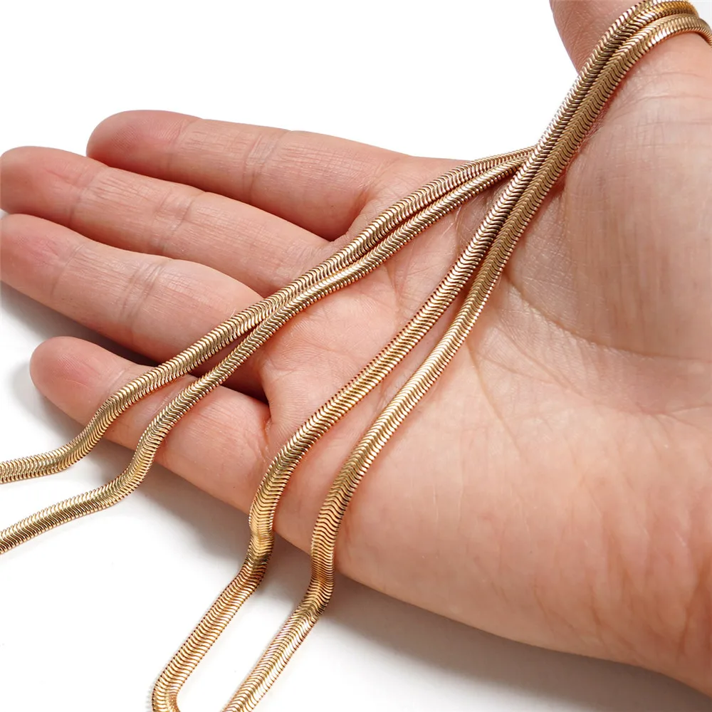 Цепочка для очков чтения модный ремешок со змеиным звеньем золотистый