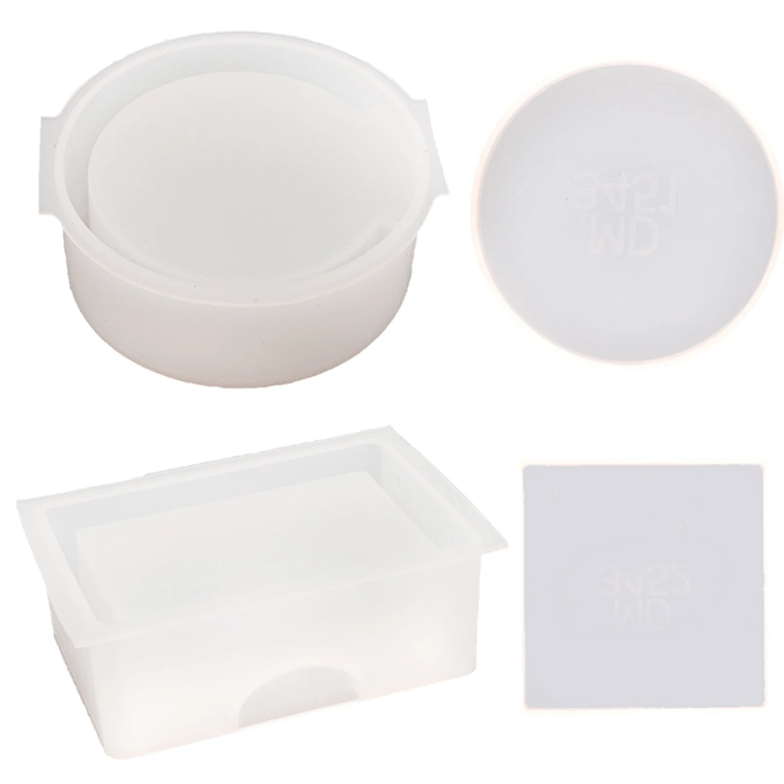 

Silicone Epoxy Resin Mould Coaster Storage Box Shape Mold Set For DIY Crystal Jewelry Making Decor Tools Supplies Gift 2021 New