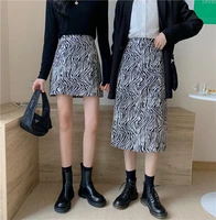 easygarment hot sales streetwear casual 2021 zebra skirt spring summer womens skirts high waist a line skirt