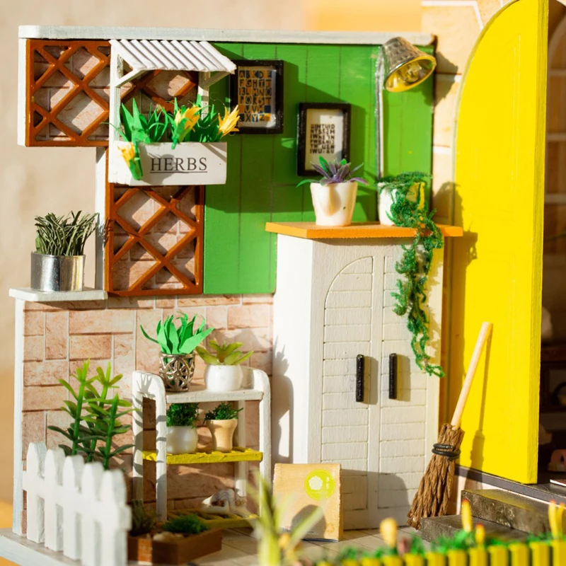 

DIY Working Room with Furniture Children Miniature Wooden Doll House Model Building Kits Dollhouse Toy Birthday Christmas Gifts