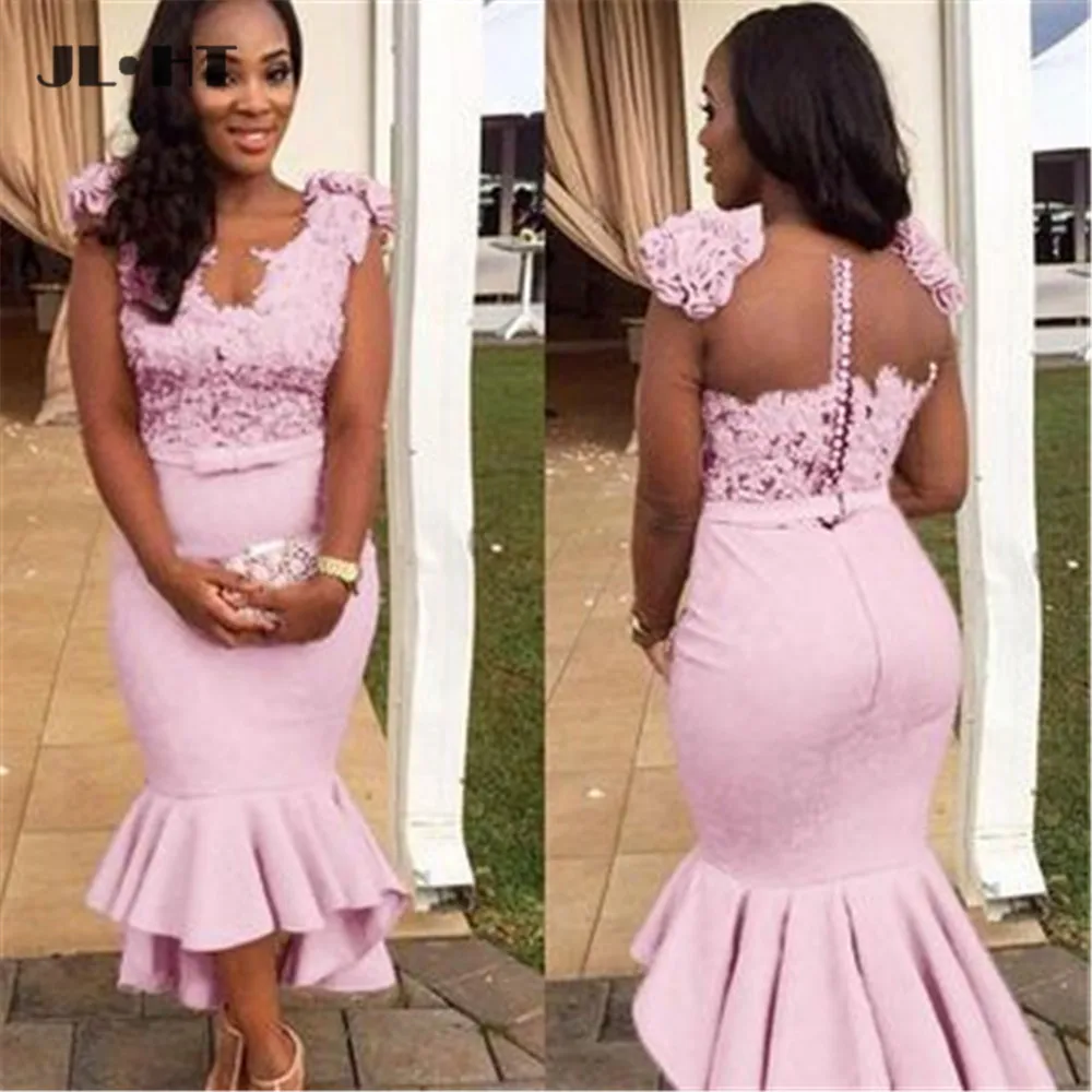 Женское платье с юбкой-годе V-образным вырезом и пуговицами | Свадьбы торжества