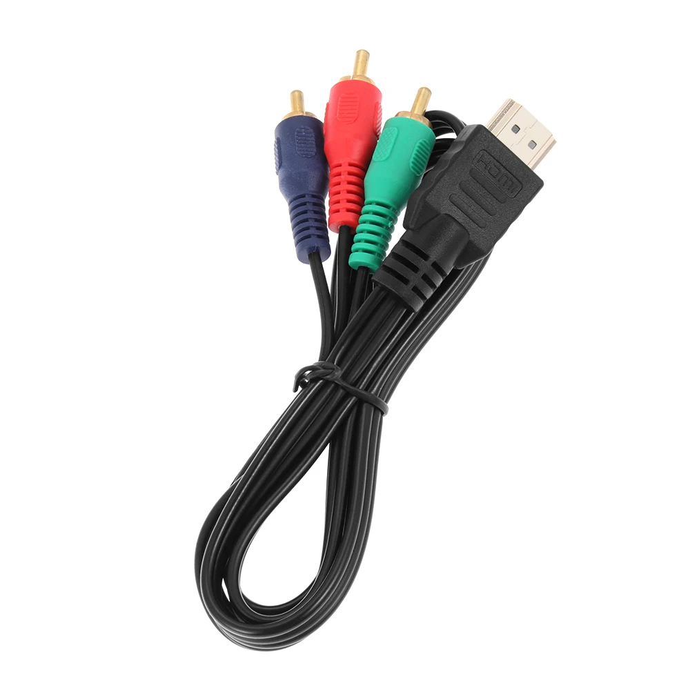 Совершенно новый 1 м HDMI совместимый к 3 RCA кабель AV Аудио Видео адаптер