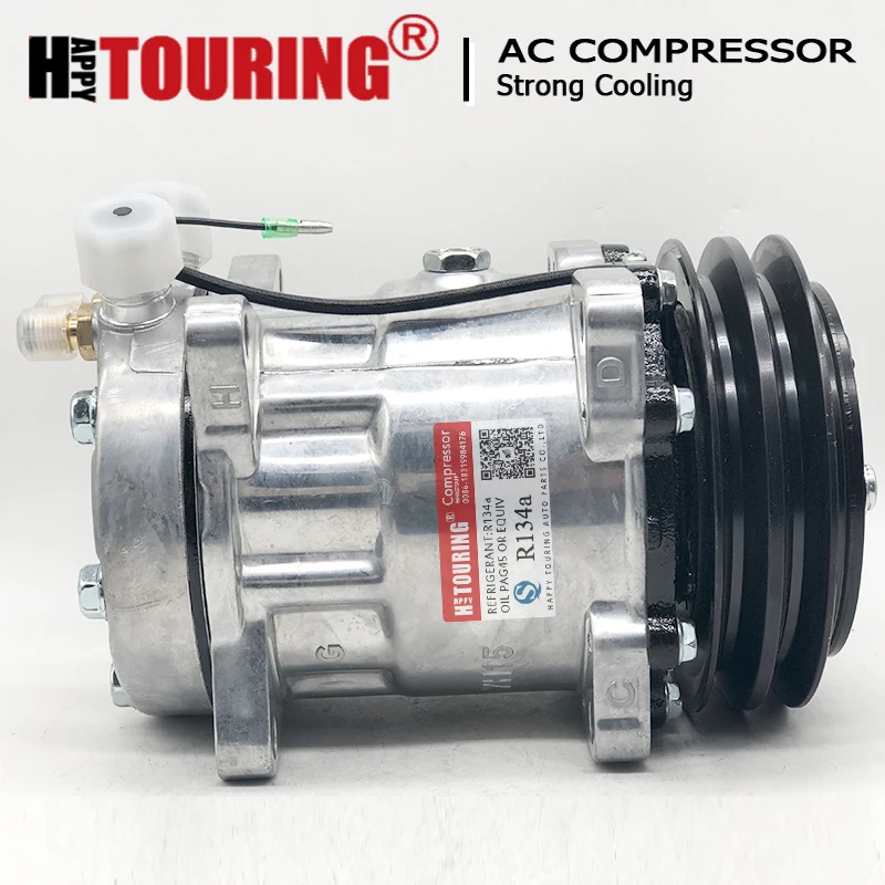 Новинка для Санден SD7H15 7863 7867 8024 8031 8062 12V компрессор для автомобильного кондиционера, работающий от SD7H15 4663 4779 6036 8104 8258 132 мм AA PV2 12V