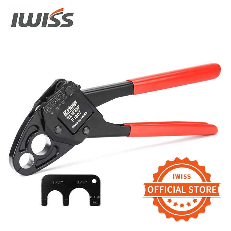 IWISS Φ Angle Head F1807 IWS 1234C для медных колец (комбинированные Обжимные Щипцы с углом 1/2 и