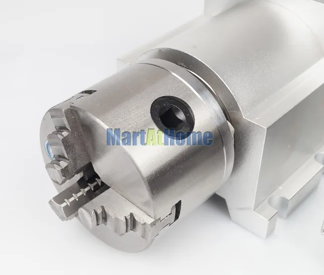 CRA406 фрезерный станок с ЧПУ роторная ось Indexer А-ось 4-я 1:8 80 мм 3-кулачковым патроном