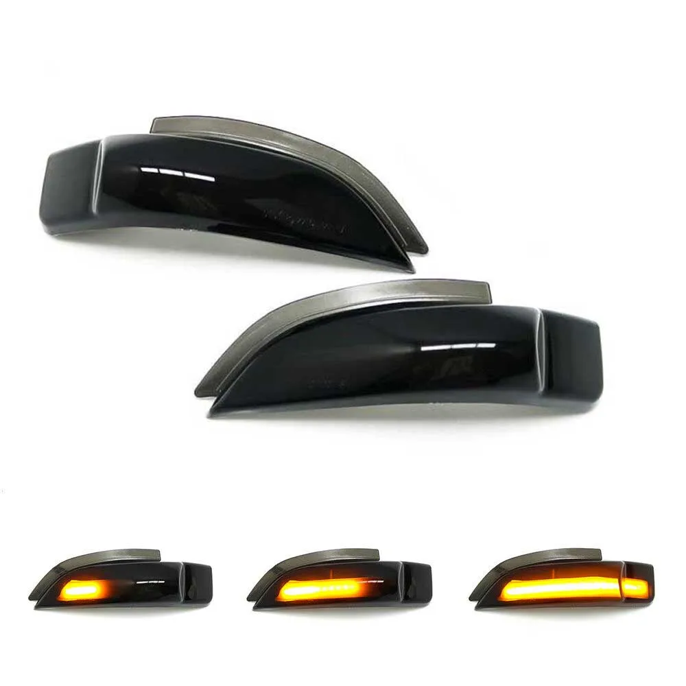

LED Side Mirror light Dynamic Side Mirror Sequential Light 2 pcs Black Shell