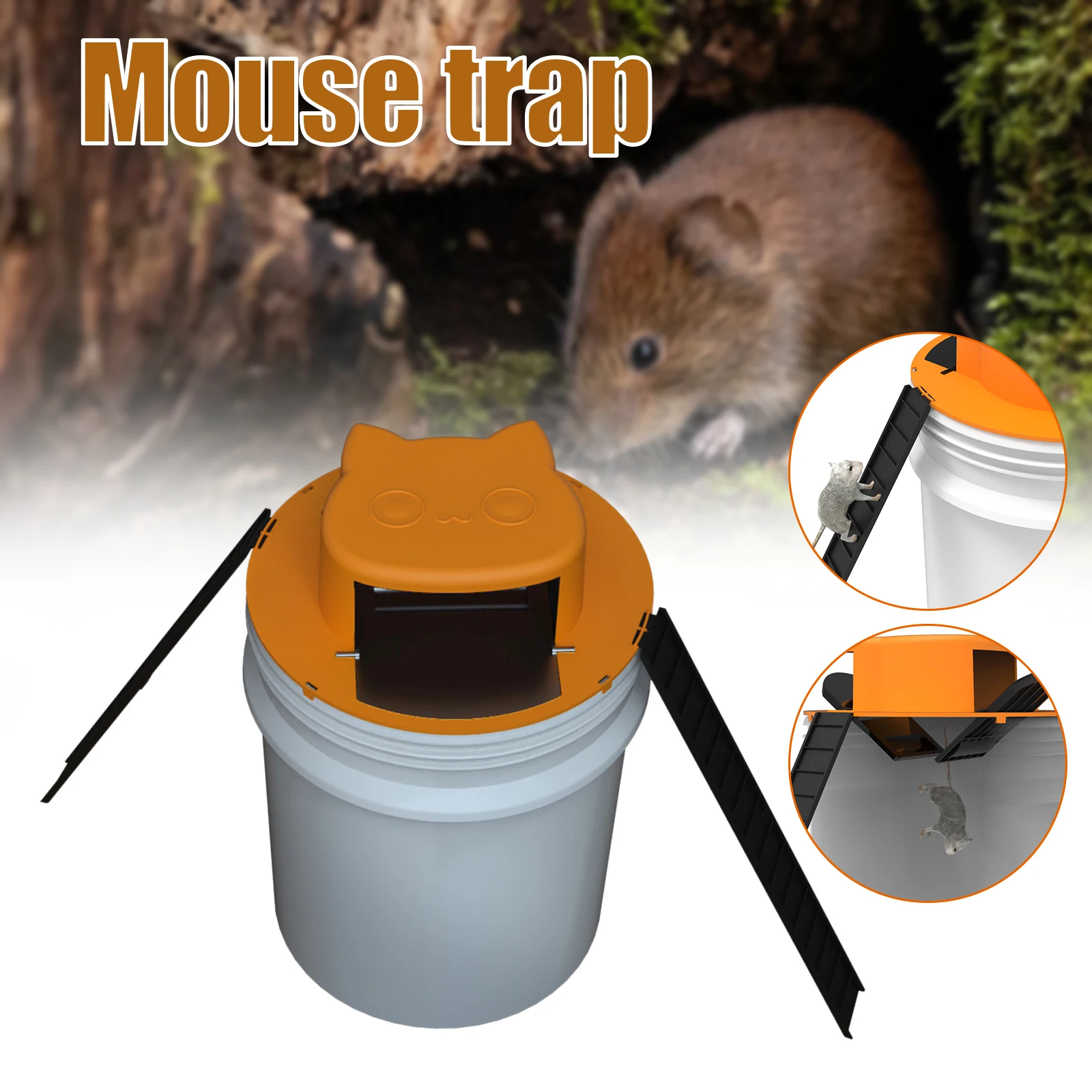 

Flip Rat Trap Automatic Reset Multi Mousetrap Humane and Safe for Indoor Outdoor Barn Garage DC156