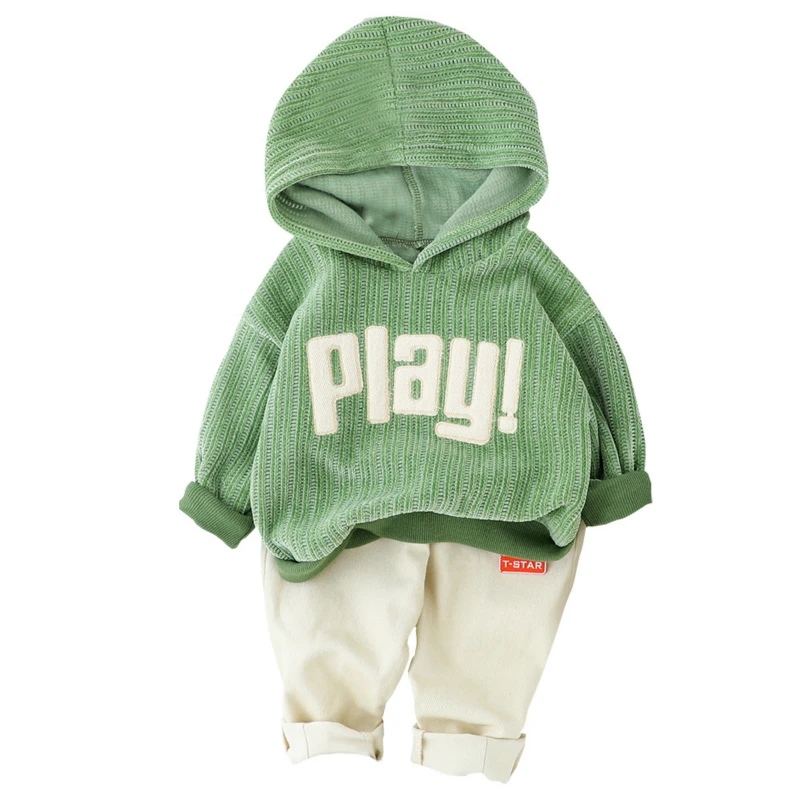 

Baby Boy Clothes Spring Autumn Cartoon Hooded Casual Jacket Pants Children's Set Two-piece 1-3 Christmas Girl Kids Clothing Gift