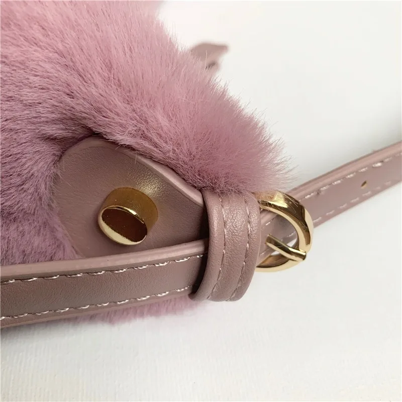 

GOPLUS Women's Fur Handbags Plush Shoulder Bag Fashion Designer New Underarm Purse Vintage Winter Fluffy Handbags